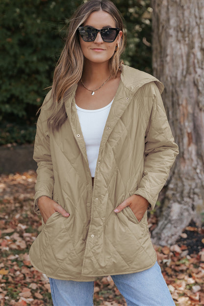 Threaded Pear Amelia Snap Hooded Puffer Coat