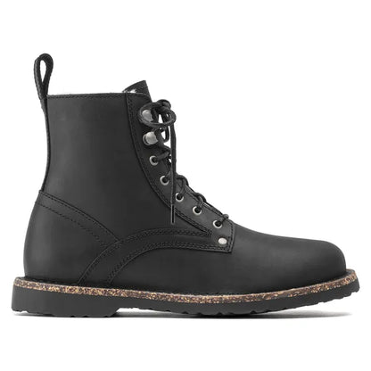 Birkenstock Women's Bryson Shearling Nubuck Leather Black Boots