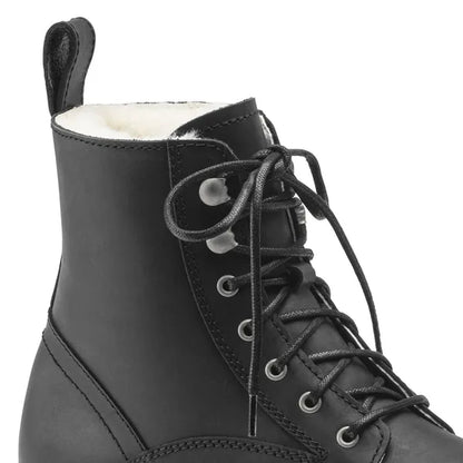 Birkenstock Women's Bryson Shearling Nubuck Leather Black Boots