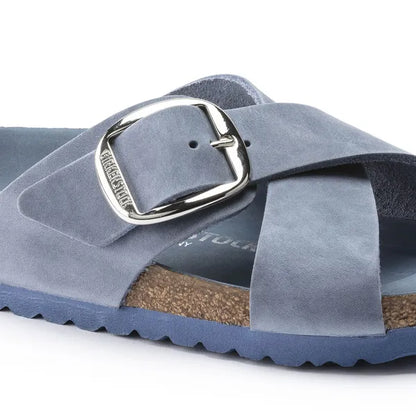 Birkenstock Arizona Big Buckle Oiled Leather Dusty Blue