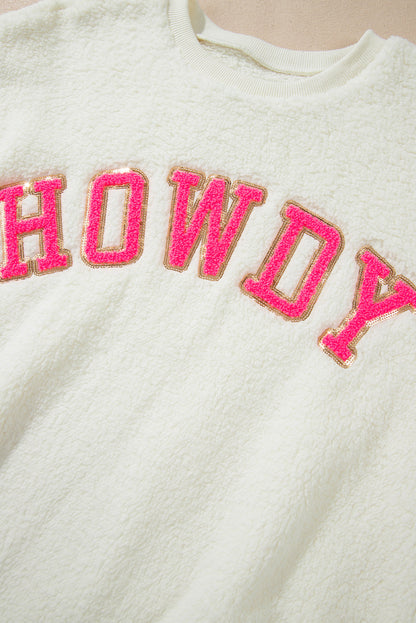 Threaded Pear Mila Sherpa Howdy Patched Pullover