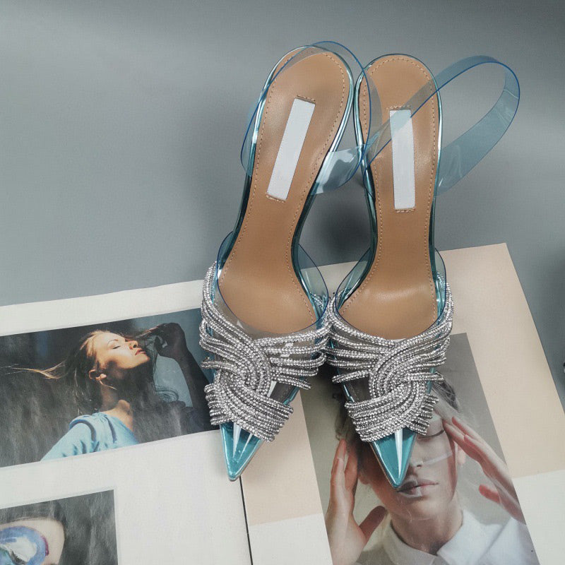 Women’s Rhinestone Film Single Shoes | High-Sense European Style Pointed Flats | Trendy Minimalist Western Sparkle Shoes | Luxury-Label Reflective Party Shoes | 2026 High-Fashion Statuesque Shimmer Footwear
