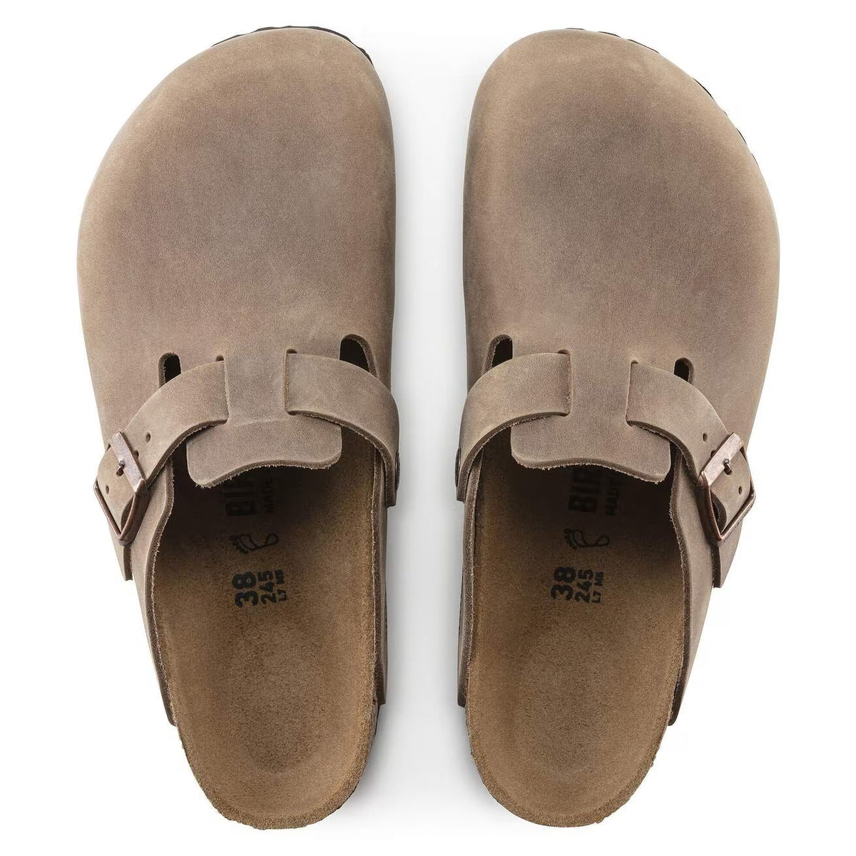Birkenstock Unisex Boston Oiled Leather Tobacco Brown