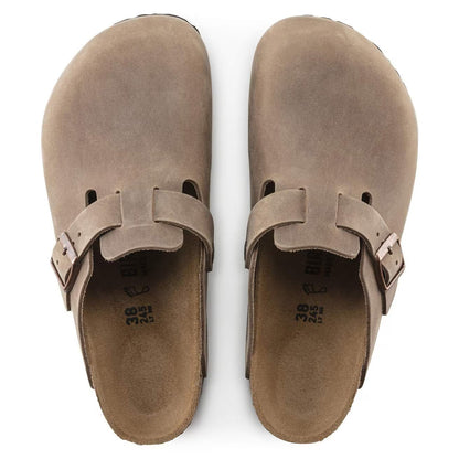 Birkenstock Unisex Boston Oiled Leather Tobacco Brown