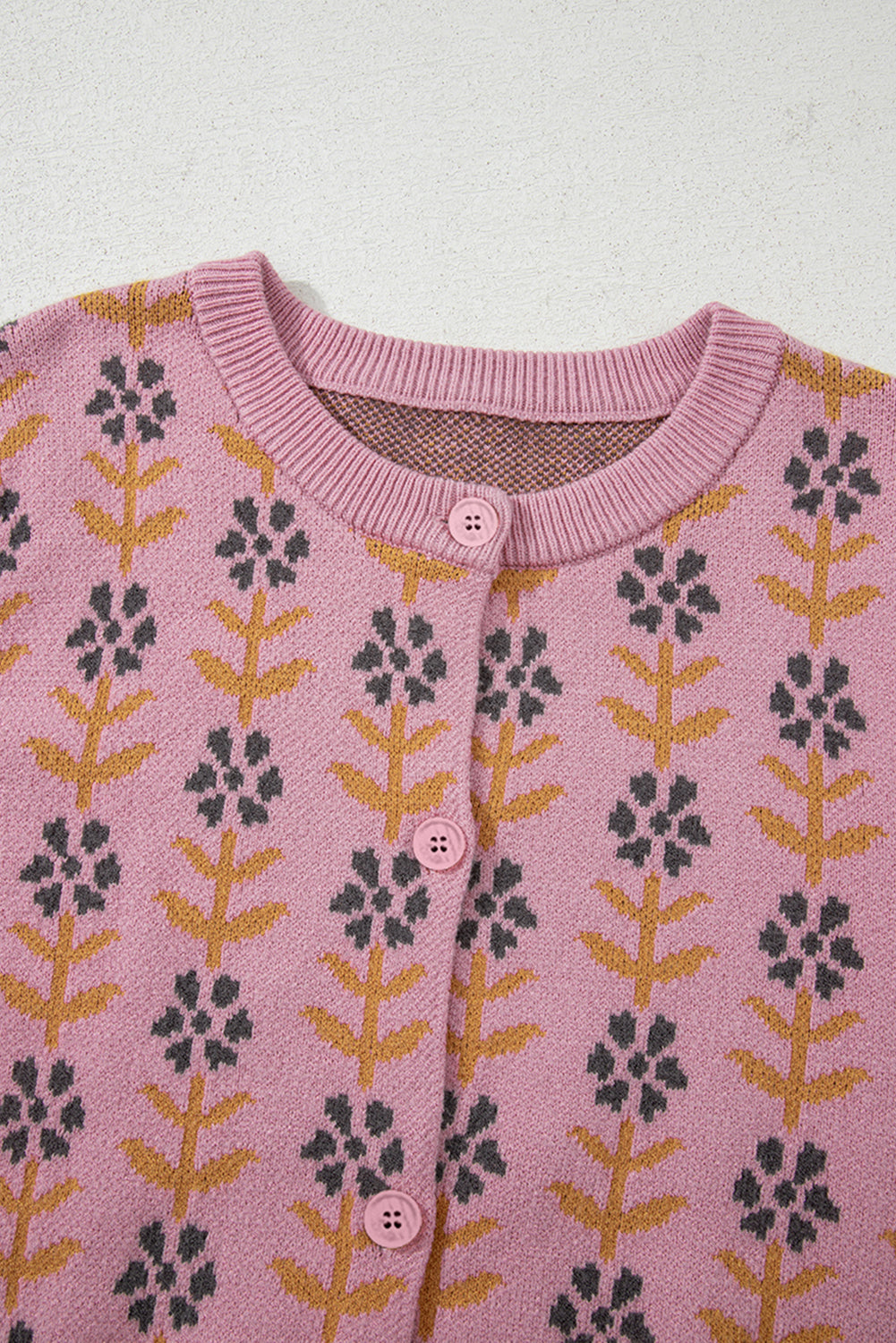 Threaded Pear Dulce Ribbed Banded Cardigan Sweater