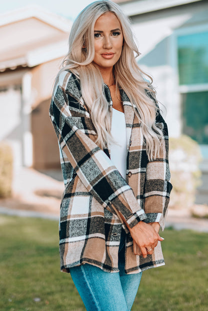 Threaded Pear Mia Plaid Print Shirt