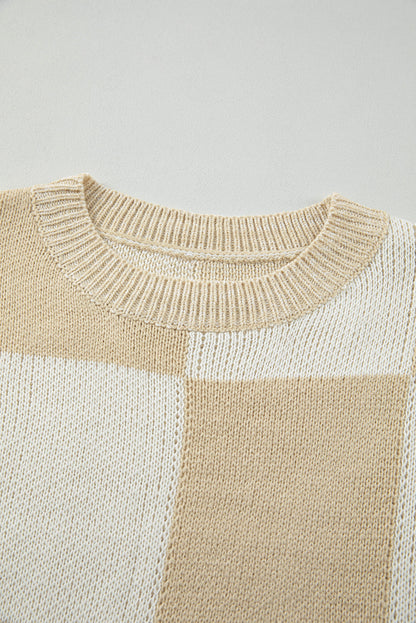 Threaded Pear Vivifira Print Drop Shoulder Sweater