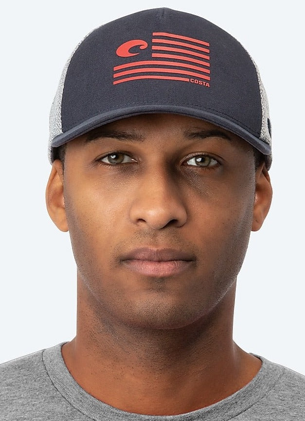 Costa Men's Twill Trucker Pride Logo Hats