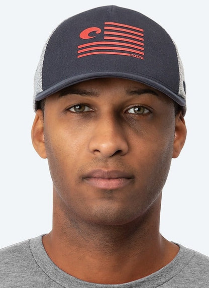 Costa Men's Twill Trucker Pride Logo Hats