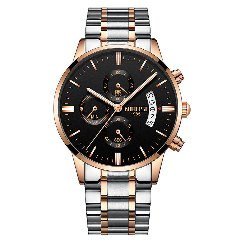 Men’s Luxury Fashion Wristwatch | Classic Business Casual Quartz Watch | Elegant Stainless Steel Men's Timepiece | Premium Waterproof Minimalist Watch for Men