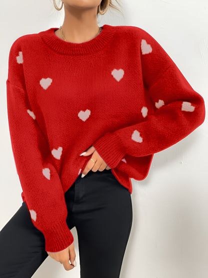 Love Heart Valentine Knit Sweater