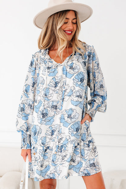 Threaded Pear Juliana Sleeve Flowy Mini Dress