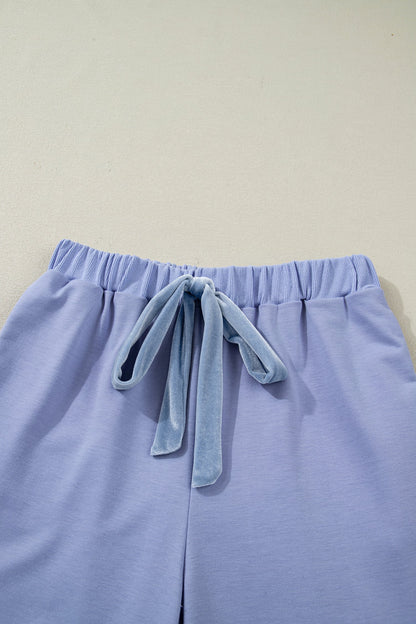 Threaded Pear Rory Beau Flounce Long Sleeve Lounge Set