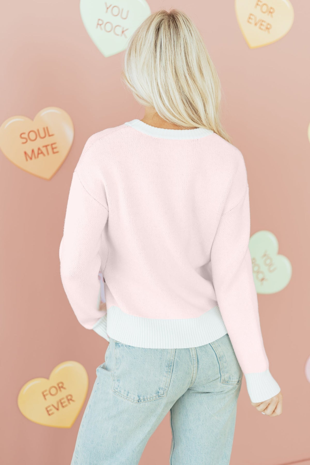 Threaded Pear Nevaeh Pattern Drop Shoulder Sweater