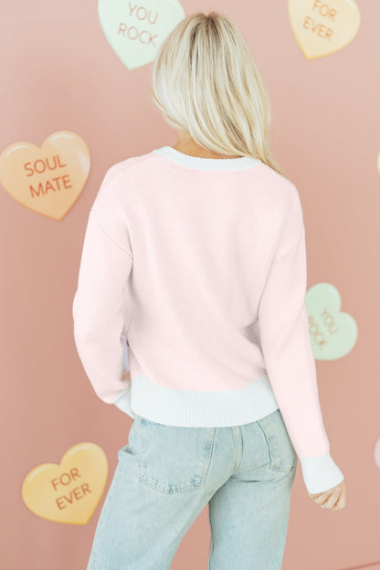 Threaded Pear Nevaeh Pattern Drop Shoulder Sweater