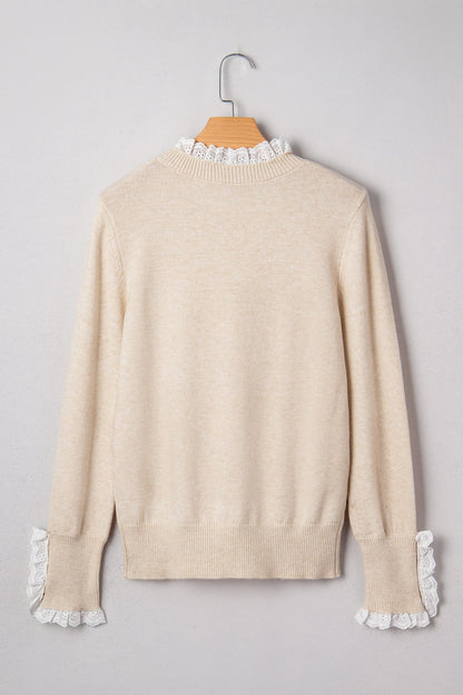Threaded Pear Madalyn Patchwork Cuffs Loose Sweater