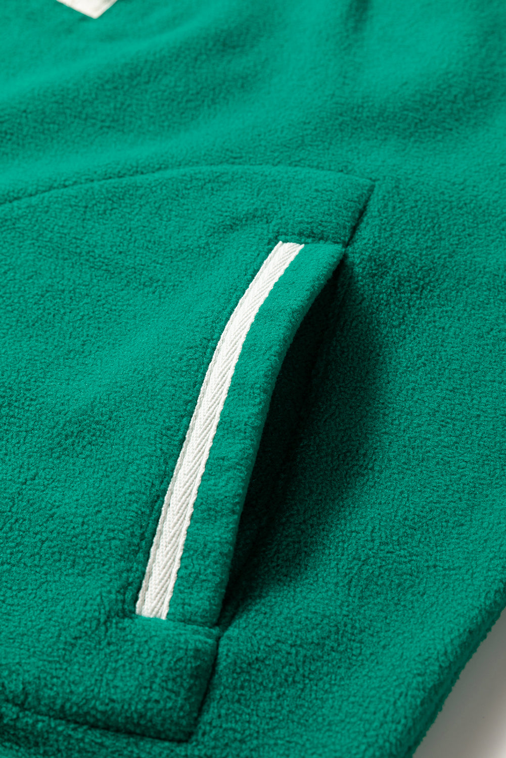 Threaded Pear Ava Contrast Trim Fleece Plus Sweatshirt
