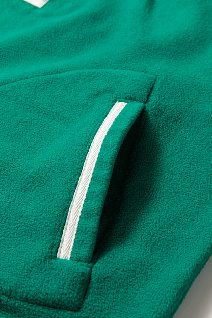Threaded Pear Ava Contrast Trim Fleece Plus Sweatshirt