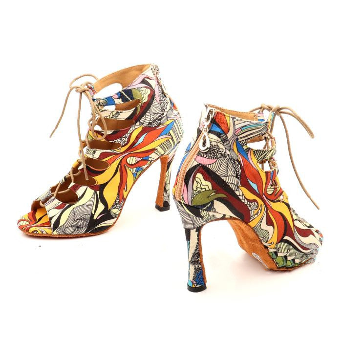 Professional Ladies Latin Dance Shoes | High-Heel Salsa & Ballroom Dance Sandals | Soft-Sole Tango & Bachata Performance Shoes | Elegant Women’s Latin Social Dance Heels