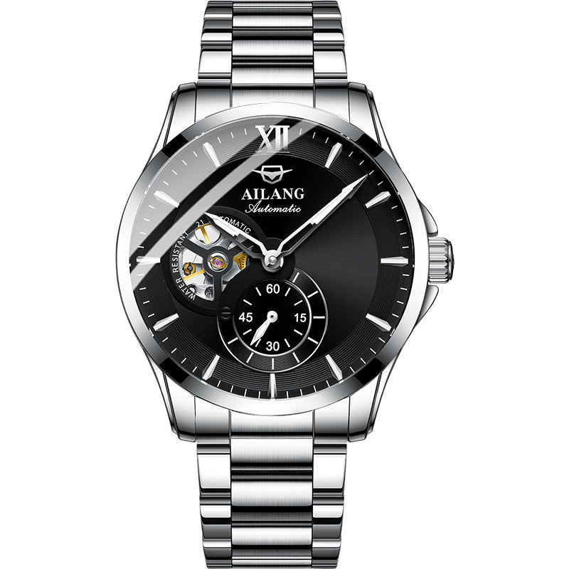 Men’s Mechanical Waterproof Watch | High-Sense Automatic Executive Timepiece | Trendy Minimalist Luxury Skeleton Watch | Luxury-Label Statuesque Radiant Accessory | 2026 High-Fashion Emerald-Luxe Essential