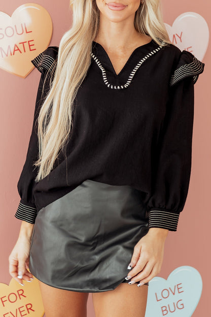 Threaded Pear Elowen Long Sleeve Blouse Long Sleeve Top