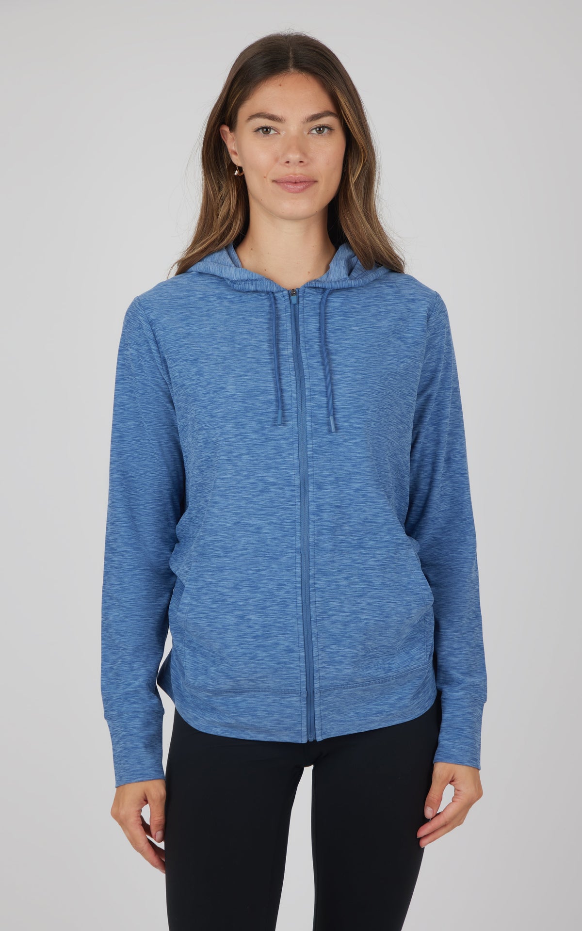 90 Degree by Reflex Maternity Heathered Lux Full Zip Jacket