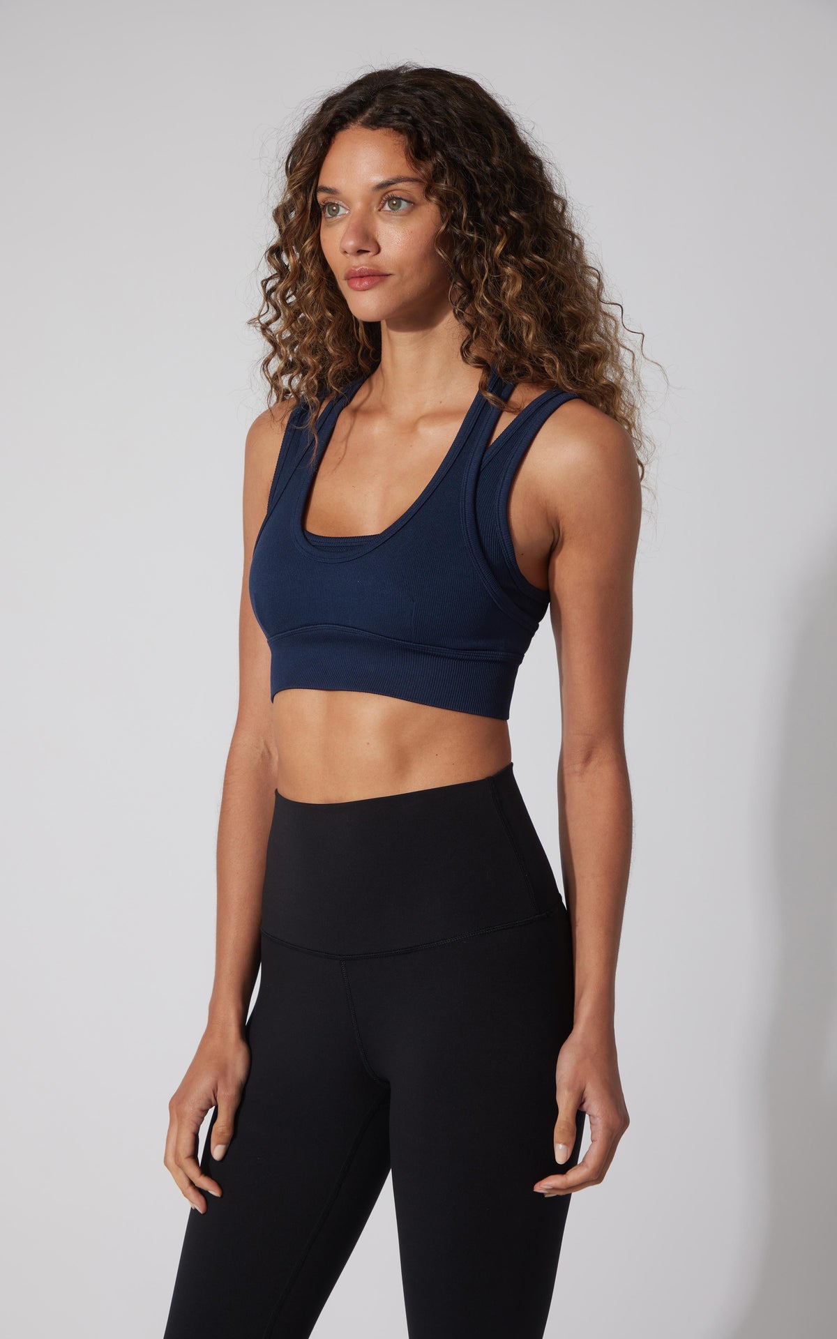 90 Degree by Reflex Seamless Ribbed Double Layer Bra