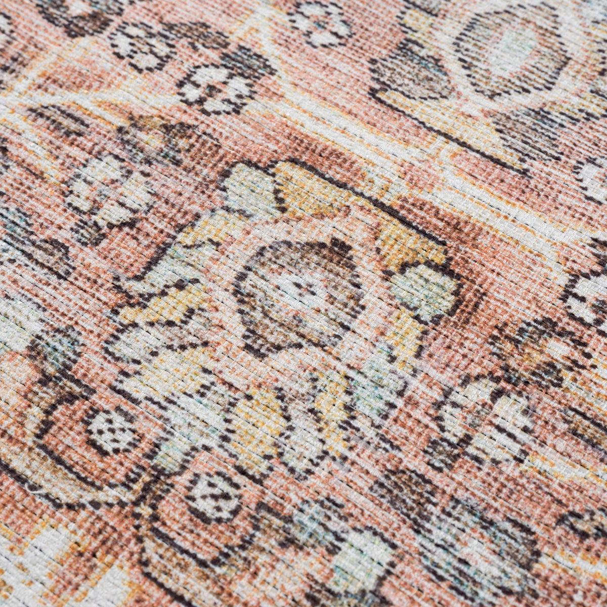 Flat Pile Urpi Red Washable Rug - Clearance