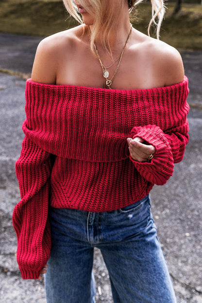 Threaded Pear Eleanor the Shoulder Knit Sweater