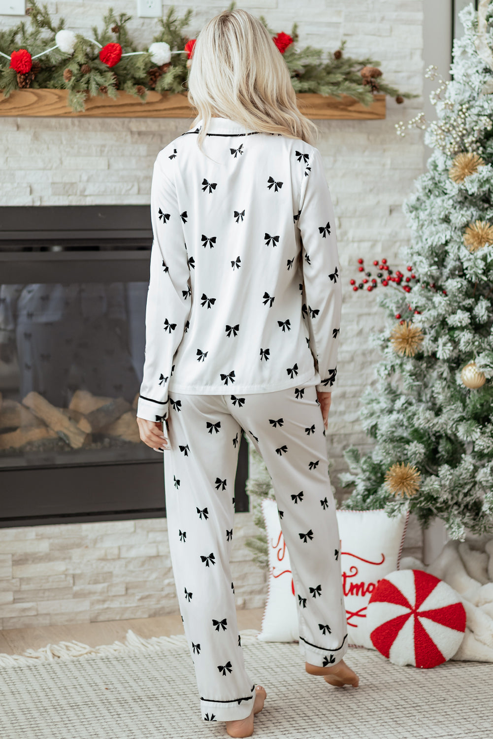 Threaded Pear Nora Print Two Piece Sleepwear