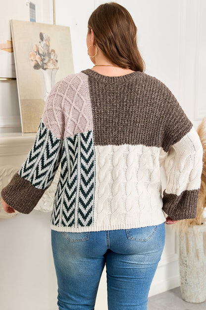 Threaded Pear Rivka Back Loose Fit PLUS Sweater