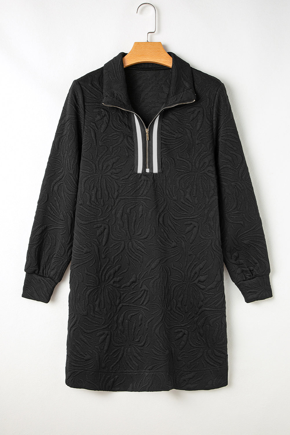 Threaded Pear Mikaela Zipper Shift Mini Dress