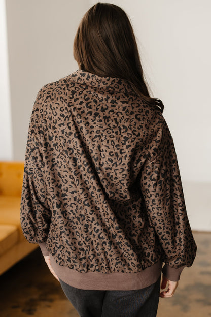 Threaded Pear Alaya Quarter Zip Corduroy Sweatshirt
