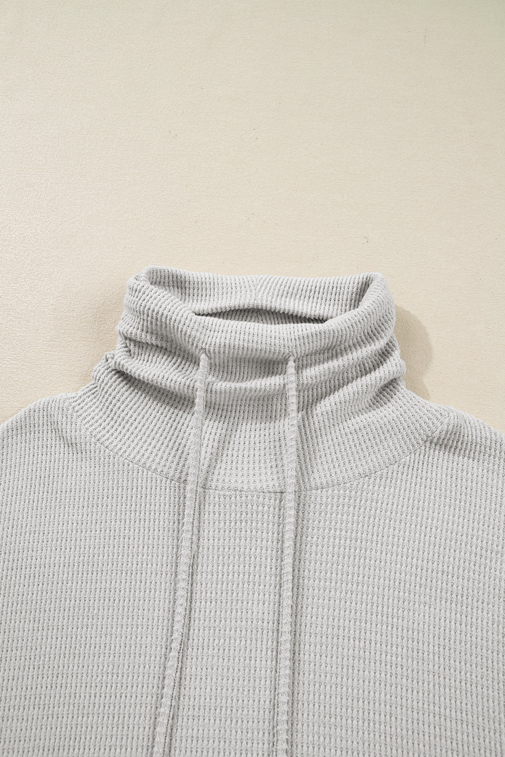 Threaded Pear Amber Drawstring Cowl Oversize Top