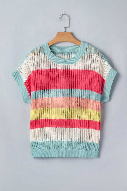Threaded Pear Joelle Knit Short Sleeve Sweater