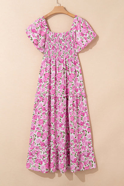 Threaded Pear Raina Sleeve Flowy Long Dress