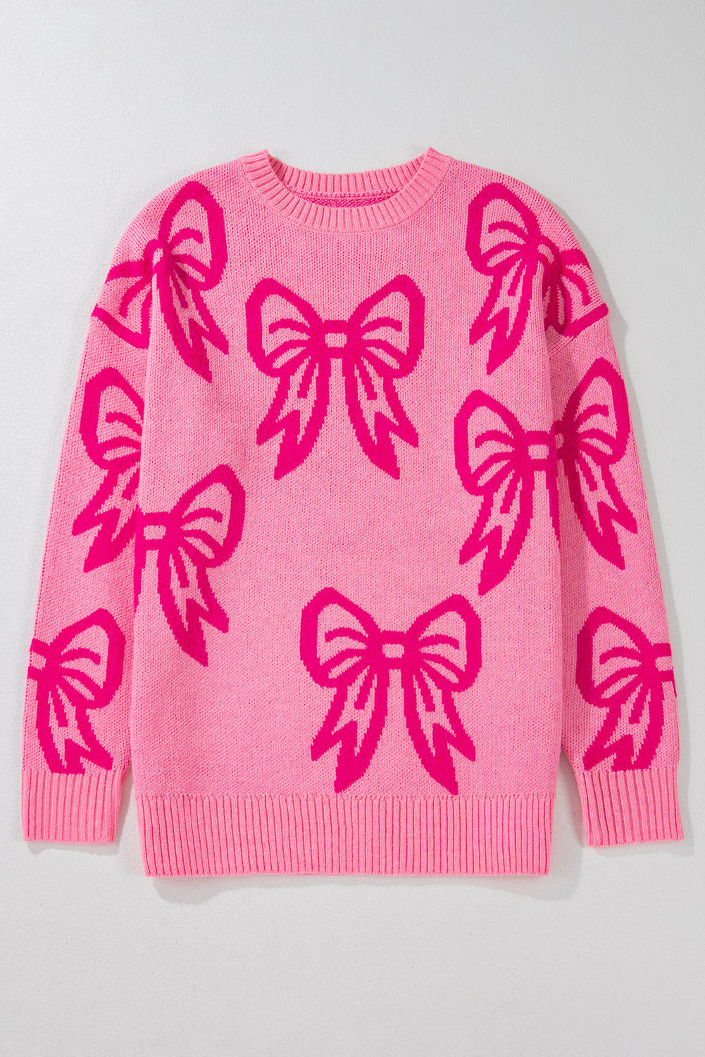 Threaded Pear Jaderae Drop Shoulder Loose Sweater