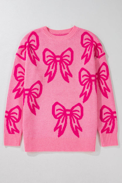 Threaded Pear Jaderae Drop Shoulder Loose Sweater