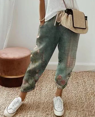 Women’s Premium Cotton-Linen Casual Pants | Breathable Solid Color Trousers | Elegant Relaxed Fit Summer Pants | Trendy Minimalist High-Rise Bottoms | 2026 Sustainable Fashion Collection