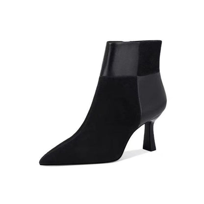 Slimming Brown Stiletto Ankle Boots | High-Sense Pointed-Toe Heeled Booties | Trendy Minimalist Sleek Fall/Winter Footwear | Luxury-Label Statuesque Radiant Boots | 2026 High-Fashion Emerald-Luxe Essential
