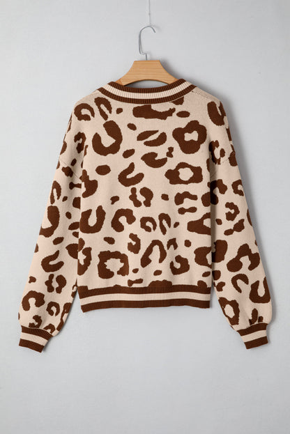 Threaded Pear June Printed Knit Casual Sweater