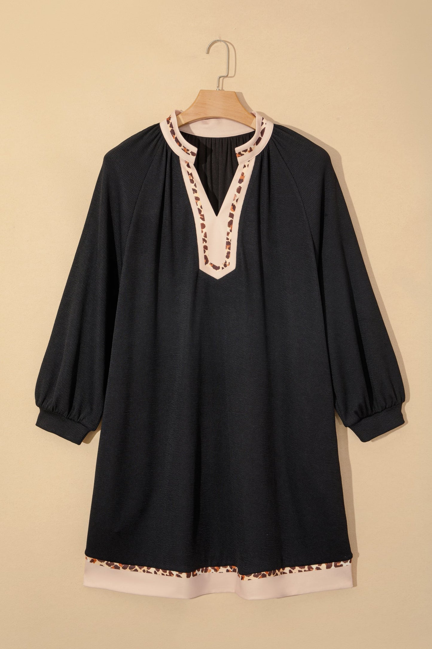 Threaded Pear Ainsley Block Trim Ribbed PLUS Dress