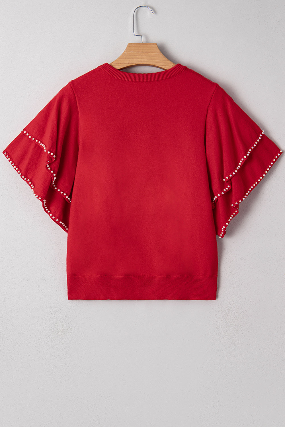 Threaded Pear Madilynn Ruffle Short Sleeve Sweater