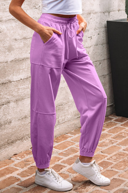 Threaded Pear Antonella Solid Color Jogger Pants