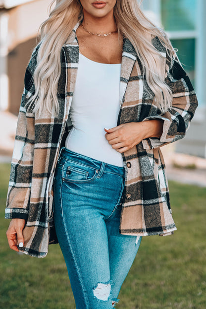 Threaded Pear Mia Plaid Print Shirt