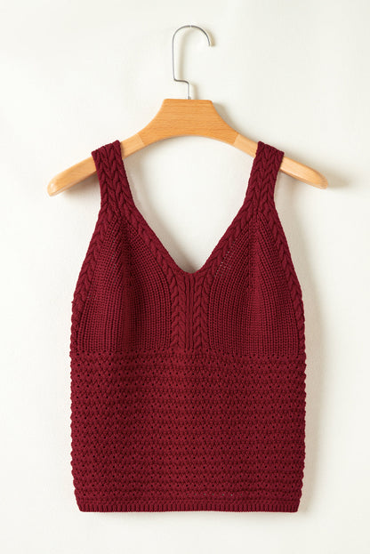 Threaded Pear Parker Pointelle Slim Fit Sweater