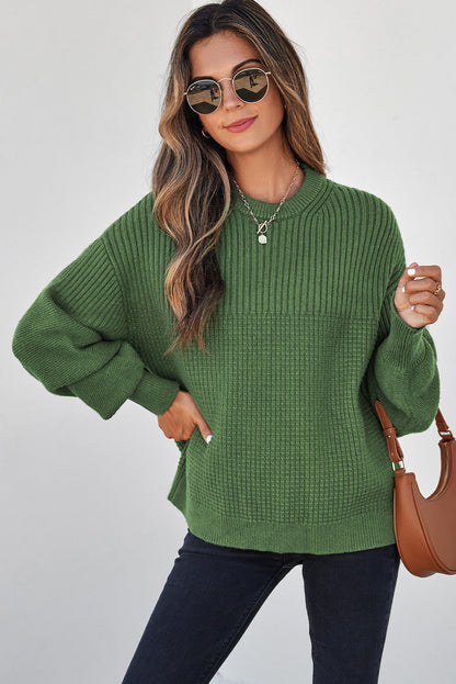 Threaded Pear Julietta Mixed Textured Knitted Sweater