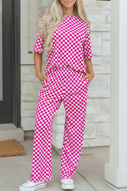 Threaded Pear Elisa Print Half Sleeve Lounge Set