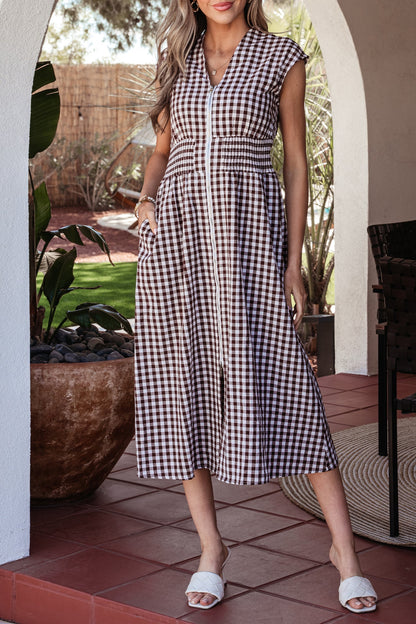 Threaded Pear Sarahi Flare Sleeveless Maxi Dress