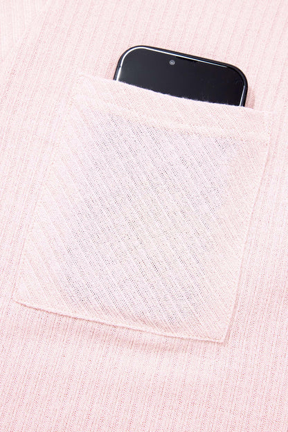 Threaded Pear Marley Light Collared Ribbed Tee